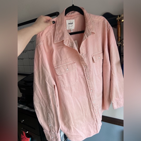 aerie Tops - Nwt Aerie Pink Jean Jacket Size Medium